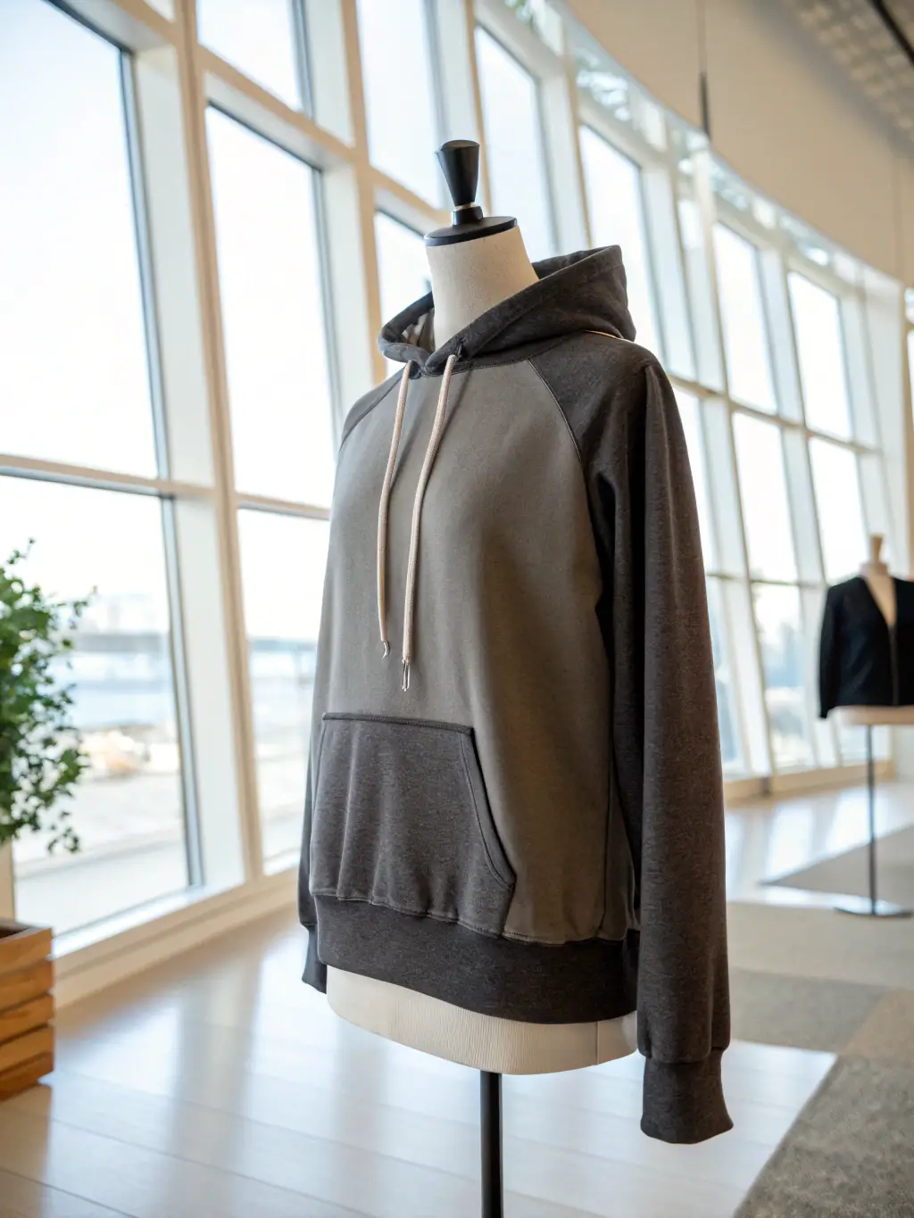 Image of a stylish knitwear hoodie in various colors, highlighting its design and comfort.